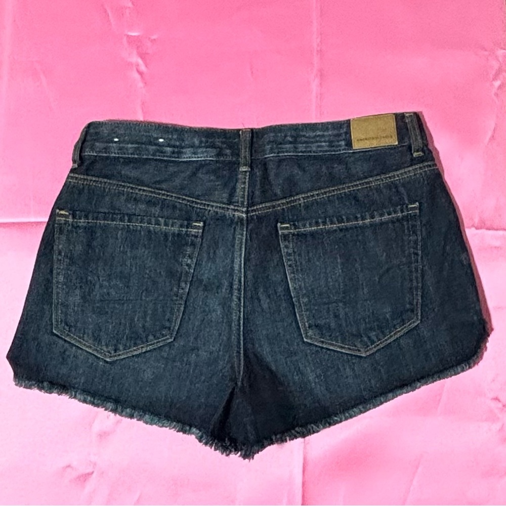 American Eagle Outfitters Women's Dark Blue Jean Shorts - Picture 2 of 5